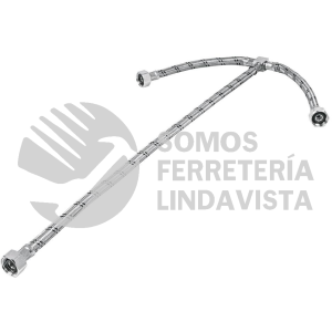 49124 FTE-55X MANGUERA "T" ACERO INOX 55 CM PARA LAVABO FOSET