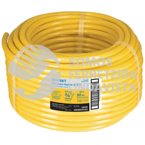 45015 MGA-500 METRO DE MANGUERA 3/8" FLEXIBLE AMARILLA EN 50 M S/CONEXION FOSET