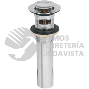 49984 CE-206 CONTRA P/LAVABO CON REBOSADERO SISTEMA PUSH CROMO 1-1/4" FOSET