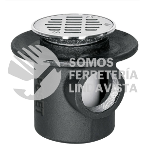 45301 CO-23 COLADERA DE HIERRO DE UNA BOCA PARA PISO REJILLA INOX FOSET