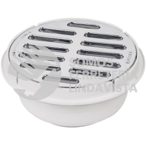 49616 COL-51 COLADERA DE ABS CON REJILLA CROMADA 5" 1/4 DE VUELTA FOSET