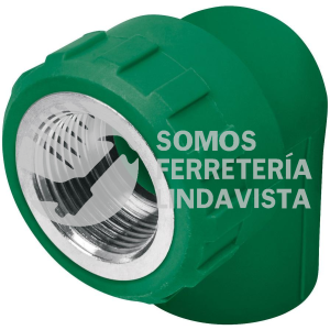 49861 CV-501 CODO 90 GRADOS PPR DE 1/2" HEMBRA CON INSERTO METALICO FOSET
