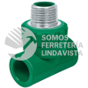 49838 CV-711 TEE MACHO DE PPR 1/2" CON INSERTO METALICO FOSET