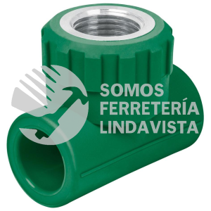 49839 CV-701 TEE HEMBRA DE PPR 1/2" CON INSERTO METALICO FOSET