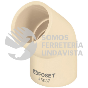 45087 CPVC-862 CODO 45 GRADOS DE CPVC DE 3/4" FOSET