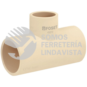 45072 CPVC-722 TEE REDUCIDA CENTRAL DE CPVC 3/4" X 3/4" X 1/2" FOSET