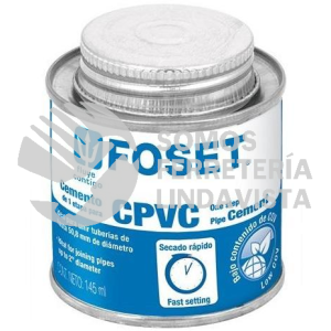 49567 PCPVC-145 CEMENTO PARA CPVC EN BOTE DE 145 ML BAJA PRESION FOSET