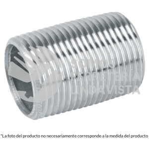 47536 CG-471 NIPLE DE ACERO GALVANIZADO 1/2" CUERDA CORRIDA FOSET