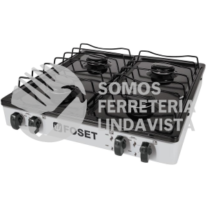 48150 PAGA-4B PARRILLA DE GAS DE SOBREPONER 4 QUEMADORES BLANCA FOSET