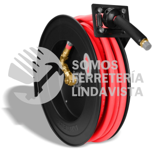CAM-3 CARRETE DE ACERO CON MANGUERA 1/4" SISTEMA RETRACTIL 15 METROS MIKELS