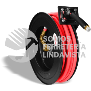 CAM-1 CARRETE DE ACERO CON MANGUERA 1/2" SISTEMA RETRACTIL 15 METROS MIKELS