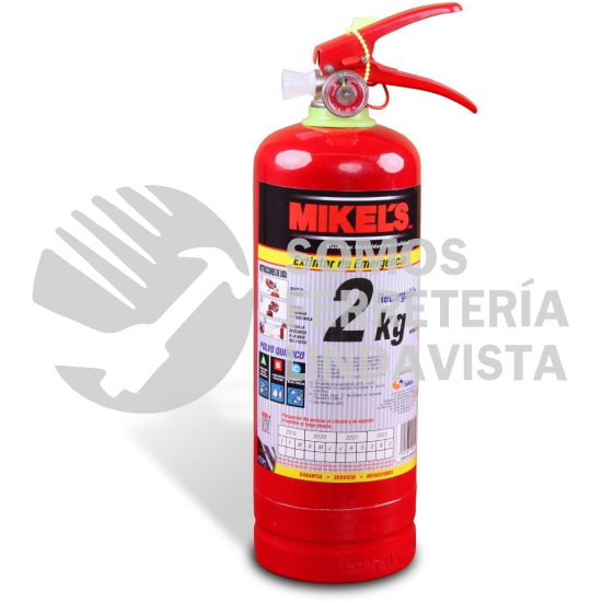 EE-2 EXTINTOR DE EMERGENCIA RECARGABLE DE 2 KILOGRAMOS MIKELS