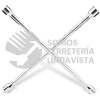 CC-1 LLAVE DE CRUZ CROMADA 18" 13/16"-3/4"-17MM-7/8" MIKELS