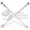 CC-3 LLAVE DE CRUZ CROMADA 20" 13/16"-3/4"-17MM-7/8" MIKELS