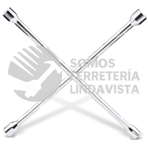 CC-3 LLAVE DE CRUZ CROMADA 20" 13/16"-3/4"-17MM-7/8" MIKELS