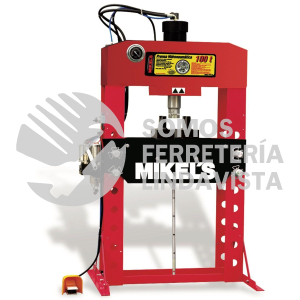 PHB-100 PRENSA HIDRONEUMATICA CON PISTON Y MANOMETRO 100 TONELADAS MIKELS