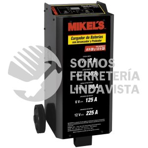 CBAP-225 CARGADOR BATERIAS CON ARRANCADOR PROBADOR Y AMPERIMETRO 2/10/50/125/225 AMP MIKELS