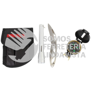 KNBL-3 MULTIHERRAMIENTAS KIT NAVAJA BRUJULA Y LAMPARA MIKELS