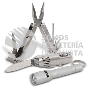 KMNL-3 MULTIHERRAMIENTAS KIT MULTIUSOS NAVAJA CON LAMPARA 3 EN 1 MIKELS