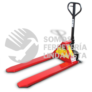 TTMK-1.5 PATIN HIDRAULICO TRASPALETA CON RUEDAS DE POLIURETANO TELESCOPICA 1.5 TONELADAS MIKELS