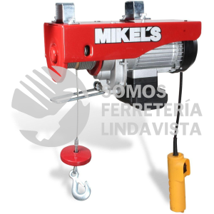 PE-600 POLIPASTO ELECTRICO 600 KILOGRAMOS CABLE 12 METROS METROS MIKELS