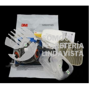 70070709053 6200/07025 RESPIRADOR (MASCARILLA FACIAL COMPLETA) DE MEDIA CARA, MEDIANO CON FILTROS 3M