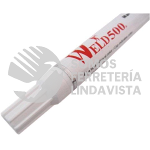 WLD*MFBLA MARCADOR CON PUNTA DE FIELTRO BLANCO PARA METAL WELD500