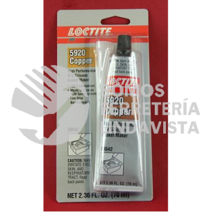 490100 5920TM SILICÓN COBRIZADO RTV DE ALTO DESEMPEÑO, FORMADOR DE JUNTAS, TUBO 70 ML 30542 LOCTITE