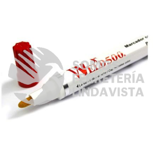 WLD*MFROJ MARCADOR PUNTA DE FIELTRO ROJO PARA METAL WELD500