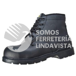 070 BOTA NEGRA DE PIEL INDUSTRIAL BOTIN CON CASQUILLO No 7 RADELG