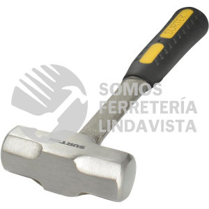 MARR4X MARRO OCTAGONAL FORJADO EN UNA PIEZA CON MANGO RUBBER GRIP DE 9", 4 LB SURTEK