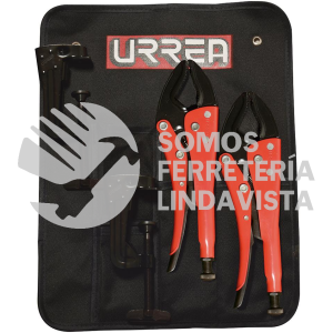 4100C JUEGO DE 2 PINZAS DE PRESION CON SOPORTE PARA BANCO URREA