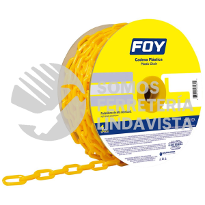 143435 CADENA PLASTICA CALIBRE 3 MM DE 50 M, COLOR AMARILLO FOY