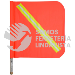137607 BANDERIN DE PVC CON REFLEJANTE Y VASTAGO DE MADERA SURTEK