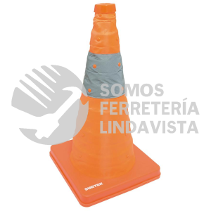 137605 CONO DE PRECAUCION PLEGABLE CON BANDA REFLEJANTE, 45 CM SURTEK