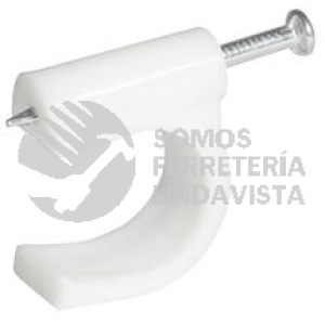 GRAC6N GRAPA PARA CABLE COAXIAL 6 MM NEGRO 20 PIEZAS SURTEK