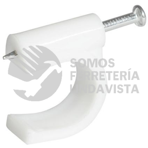 GRAC16 GRAPA PARA CABLE COAXIAL 16 MM, COLOR BLANCO, 20 PIEZAS SURTEK