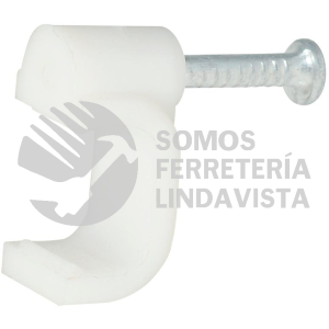 GRAD5 GRAPA PARA CABLE DUPLEX 5 MM, COLOR BLANCO, 20 PIEZAS SURTEK