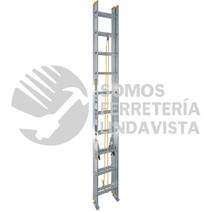 EE20 ESCALERA DE EXTENSION TIPO 3 DE ALUMINIO CON 20 PELDAÑOS SURTEK