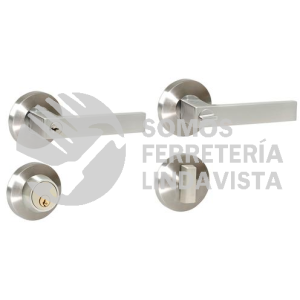 LAL8010 COMBO DE MANIJA ALTA SENCILLO NIQUEL SATINADO LLAVE ESTANDAR LOCK