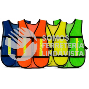 CCH CHALECOS DE SEGURIDAD C/REFLEJANTE DE MAYA VARIOS COLORES