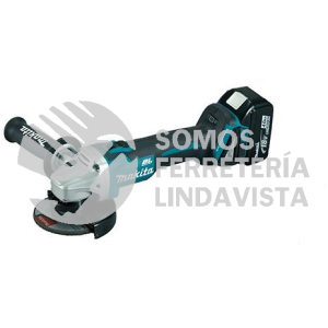 DGA456RTE MINIESMERIL 115MM 4-1/2" 8 500 RPM M/BL IND BAT LI-ION 2 BAT 5 0 A H Y CARG C/MALETIN 18V MAKITA