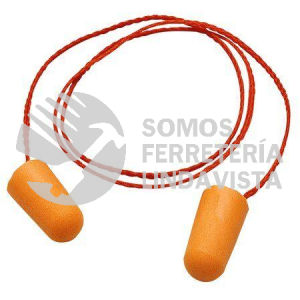 1110 HC000664934 TAPON DE ESPUMA EXPANDIBLE AUDITIVO NRR 29 DB PARA OIDOS CON CORDON 3M