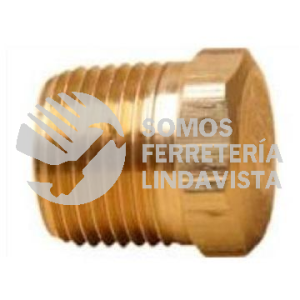 TA-1/4 TAPON MACHO NPT GAS 1/4" CABEZA HEXAGONAL NACOBRE