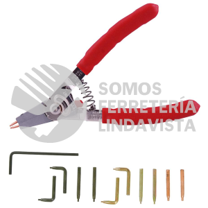 381 PINZA PARA ANILLOS DE RETENCION CON PUNTAS INTERCAMBIABLES, 12 PIEZAS URREA