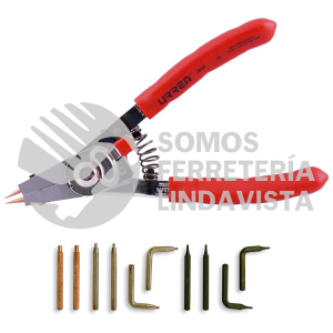 382 PINZA PARA ANILLOS DE RETENCION CON PUNTAS INTERCAMBIABLES, 11 PIEZAS URREA