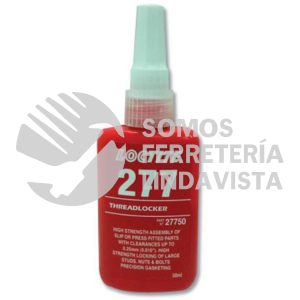 1608644 277TM FIJADOR DE ROSCAS, RESISTENCIA ALTA, BOTELLA 50 ML 277-31 LOCTITE