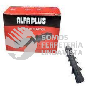 TAQ1-4 TAQUETE DE PLASTICO 1/4" (6 4 MM) -CAJA CON 100 PIEZAS ALPHA PLUS