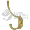 10PE GANCHO PERCHERO SOMBRERO Y ABRIGO, LATON BRILLANTE LOCK