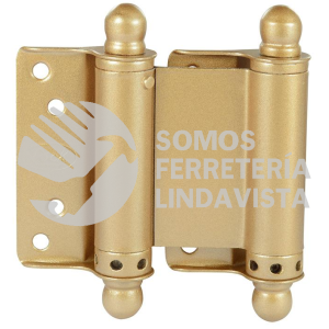 11BR JUEGO DE BISAGRAS DOBLE ACCION LATON BRILLANTE 3", 2 PIEZAS LOCK